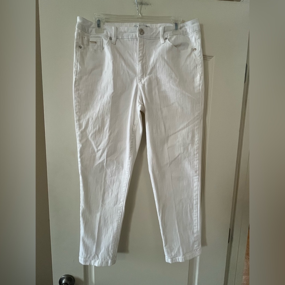 Nine West White Cropped Jeans Excellent Condition Women’s Size 12